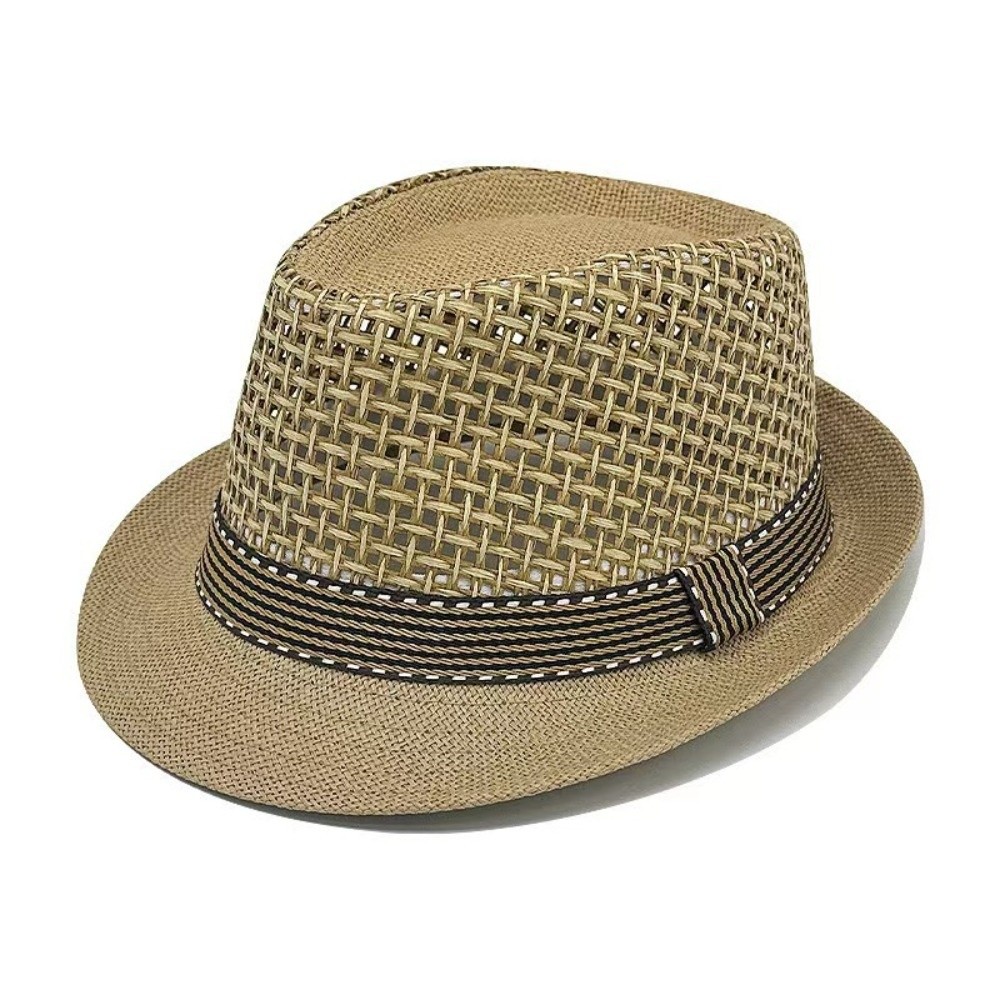 Men Accessories H&M - 짧은 챙 남성용 파나마 모자 통기성