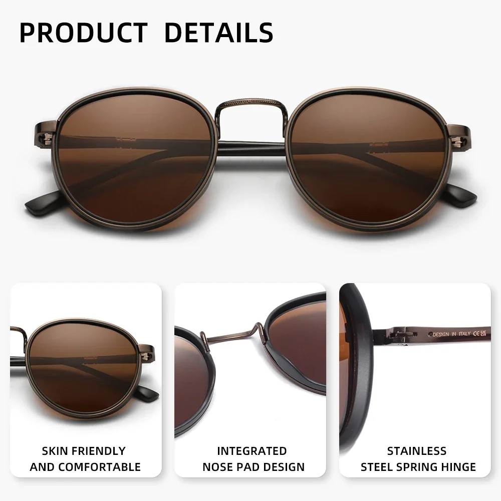 패션 Rrtro 남성 여성 선글라스 라운드 프레임 편광 - Men'S Vacation Accessories 리뷰 및 가격