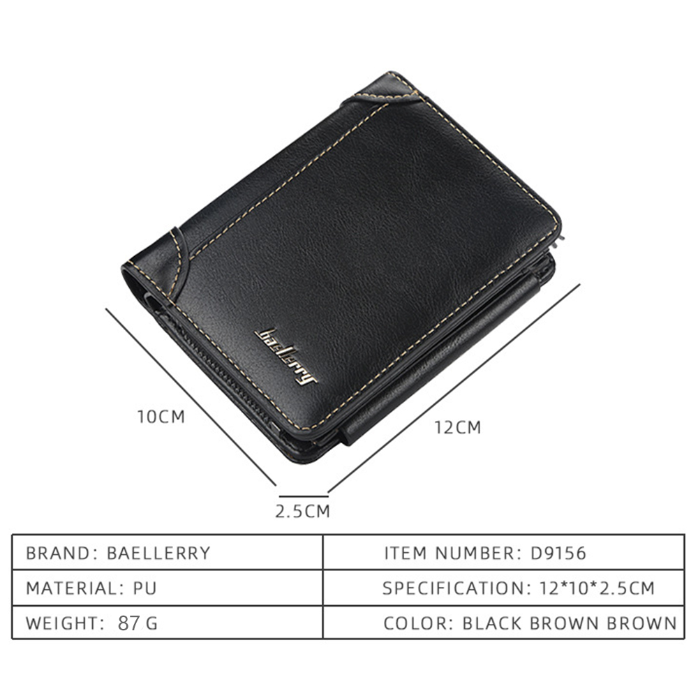 새로운 PU 가죽 남성 지갑 고품질 지퍼 짧은 Desi - Bifold Leather Wallet 리뷰 및 가격