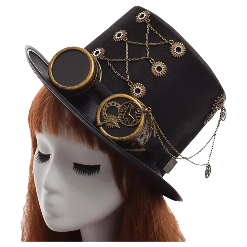 스팀펑크 남성용 고글 포함 탑햇, 게이 모자, 볼러 탑 - Men Accessories Hat 리뷰 및 가격
