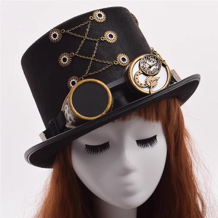 스팀펑크 남성용 고글 포함 탑햇, 게이 모자, 볼러 탑 - Men Accessories Hat 리뷰 및 가격