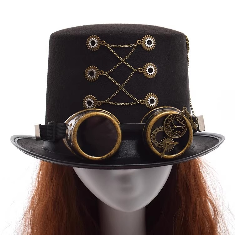 스팀펑크 남성용 고글 포함 탑햇, 게이 모자, 볼러 탑 - Men Accessories Hat 리뷰 및 가격