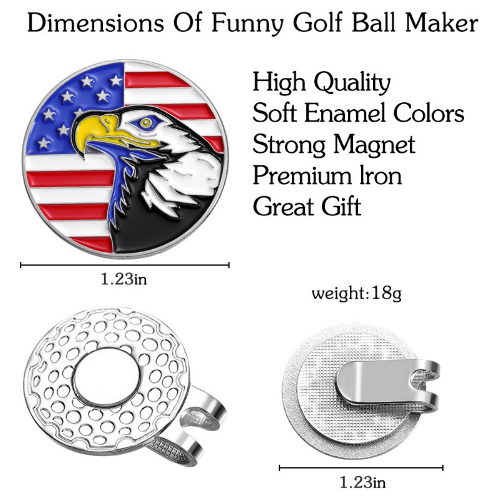 골프 모자 클립 1개, 자석식 국기 클럽 금속 모자 클 - Men'S Accessories Golf 리뷰 및 가격