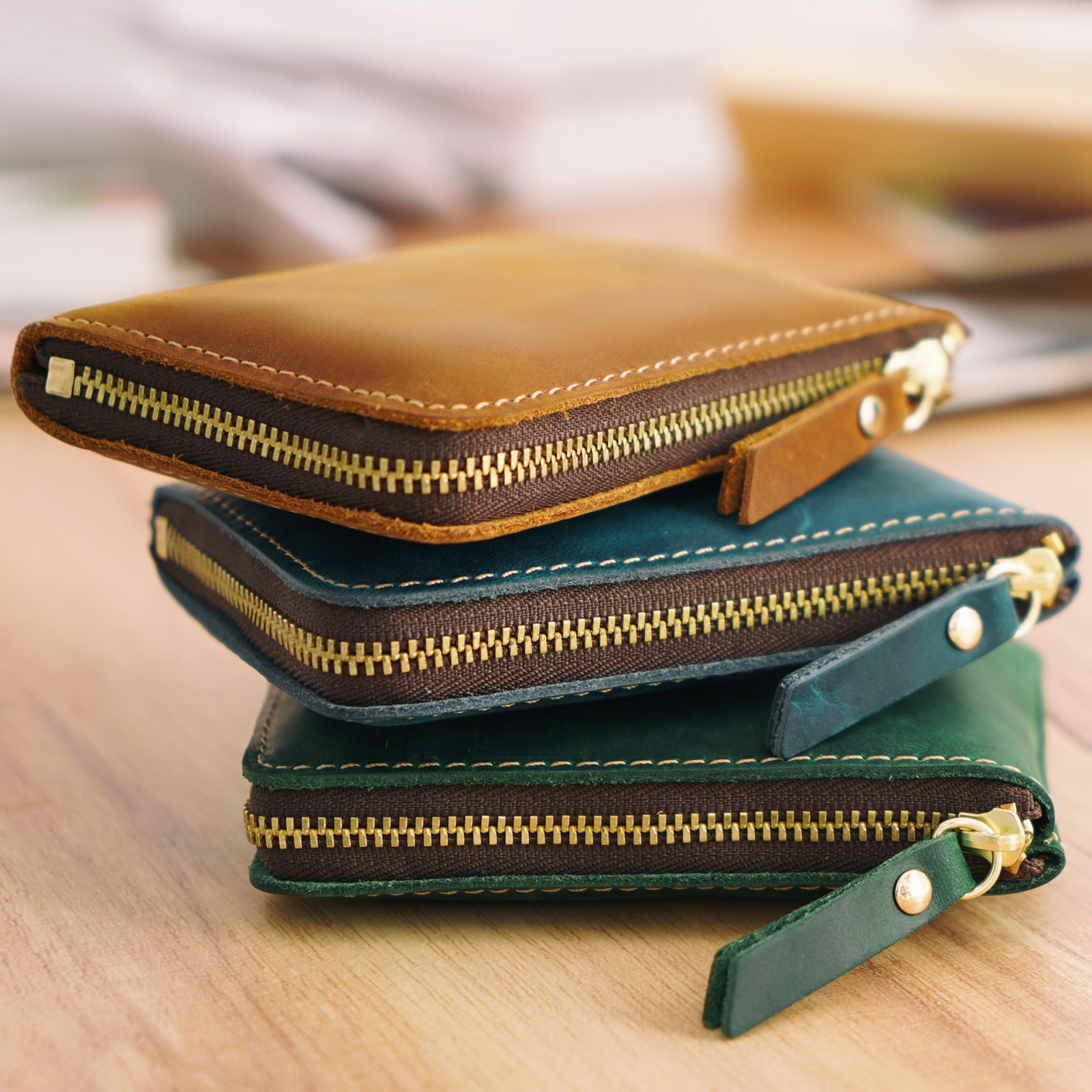 정품 가죽 카드 홀더 지퍼 지갑, 빈티지 가죽 앞주머니 - Coin Holder Men 리뷰 및 가격
