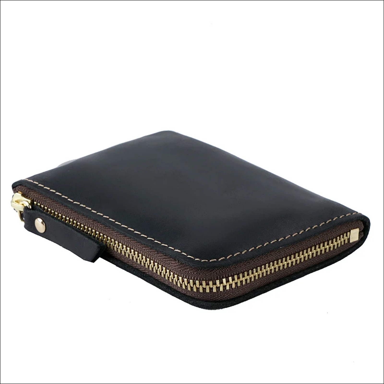정품 가죽 카드 홀더 지퍼 지갑, 빈티지 가죽 앞주머니 - Coin Holder Men 리뷰 및 가격