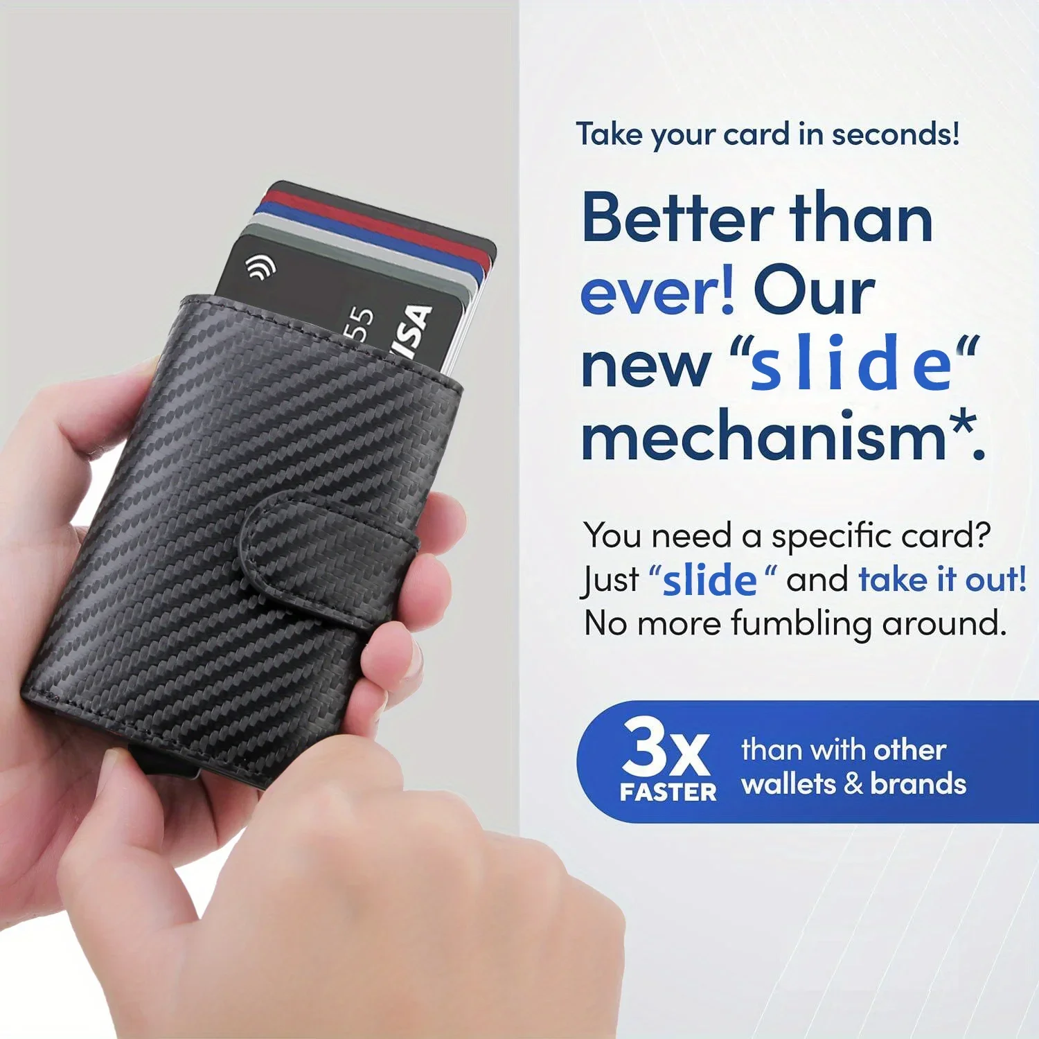 마이크로파이버 가죽 명함 지갑 RFID 카본 카드홀더  - Coin Holder Men 리뷰 및 가격