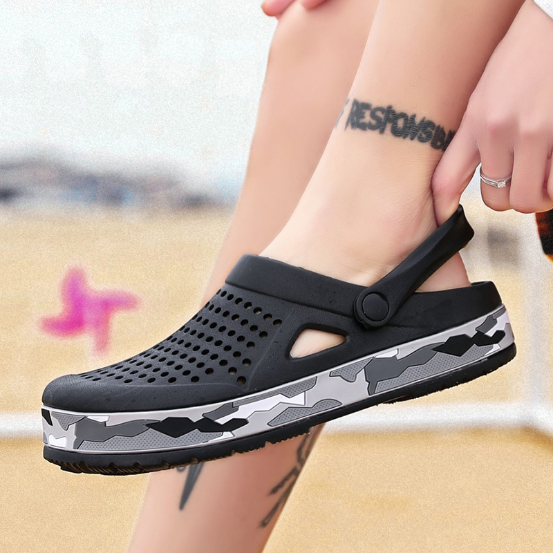 여름 남성 신발 나막신 슬리퍼 남성 정원 플랫 샌들 플 - Men Accessories For Beach 리뷰 및 가격
