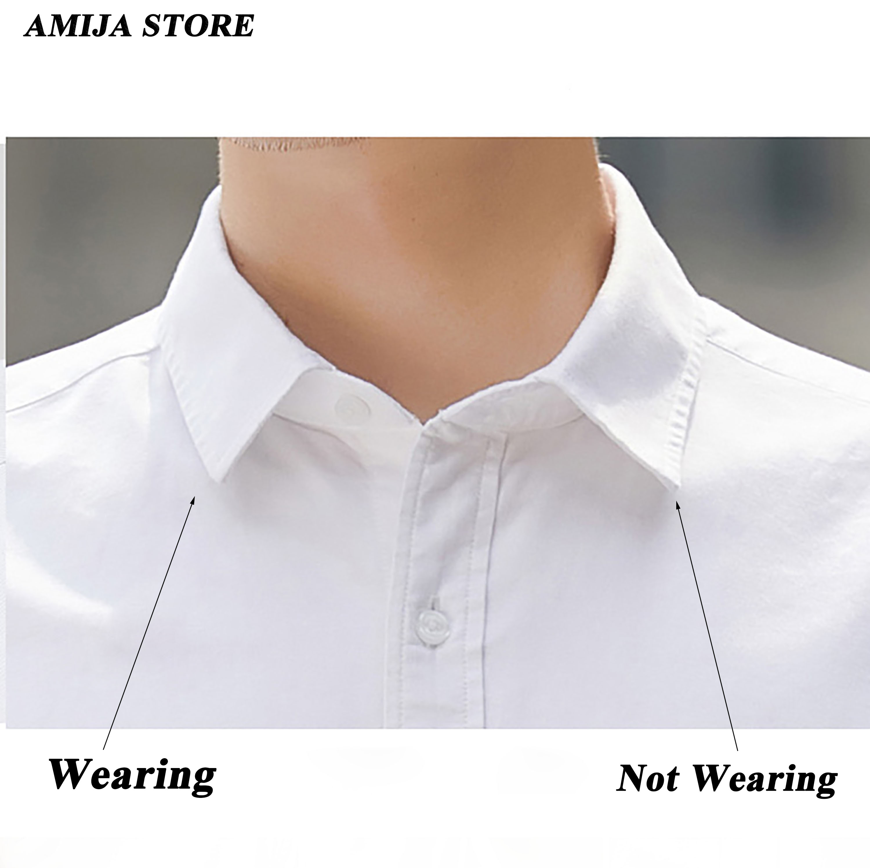 2 개 독특한 나무 곡물 칼라 유지 지원 비즈니스 남성 - Men Accessories Unique 리뷰 및 가격