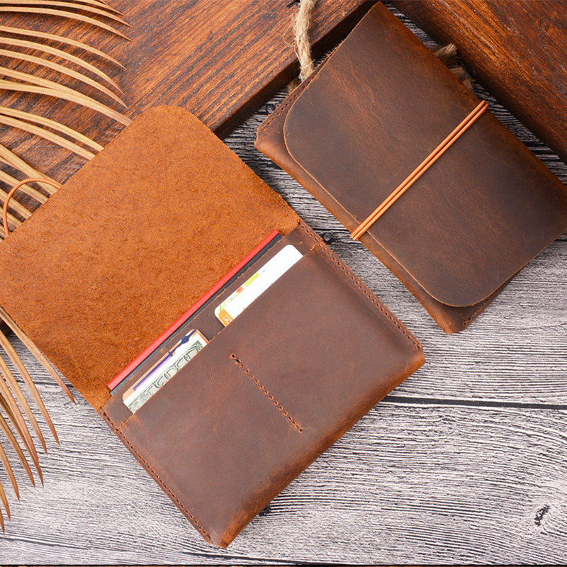 수제 최고급 소가죽 여권 지갑 심플 문서 가방 레트로  - Bifold Leather Wallet 리뷰 및 가격