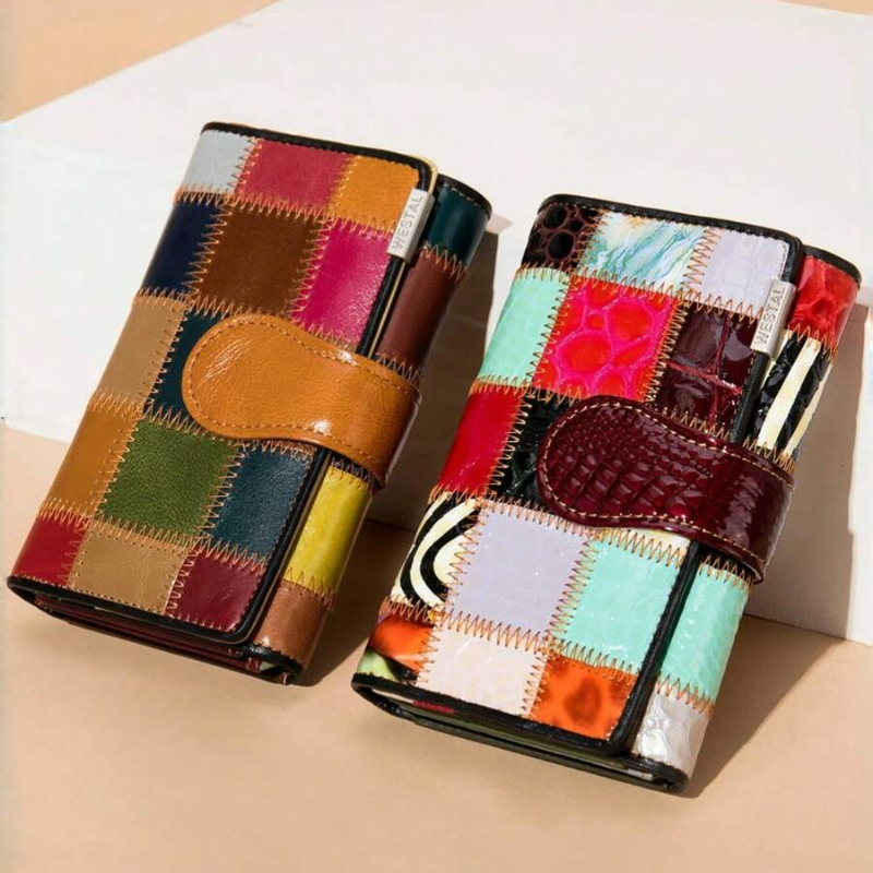 우아한 여성용 수제 가방 짧은 지갑 다이아몬드/그리드  - Bifold Leather Wallet 리뷰 및 가격