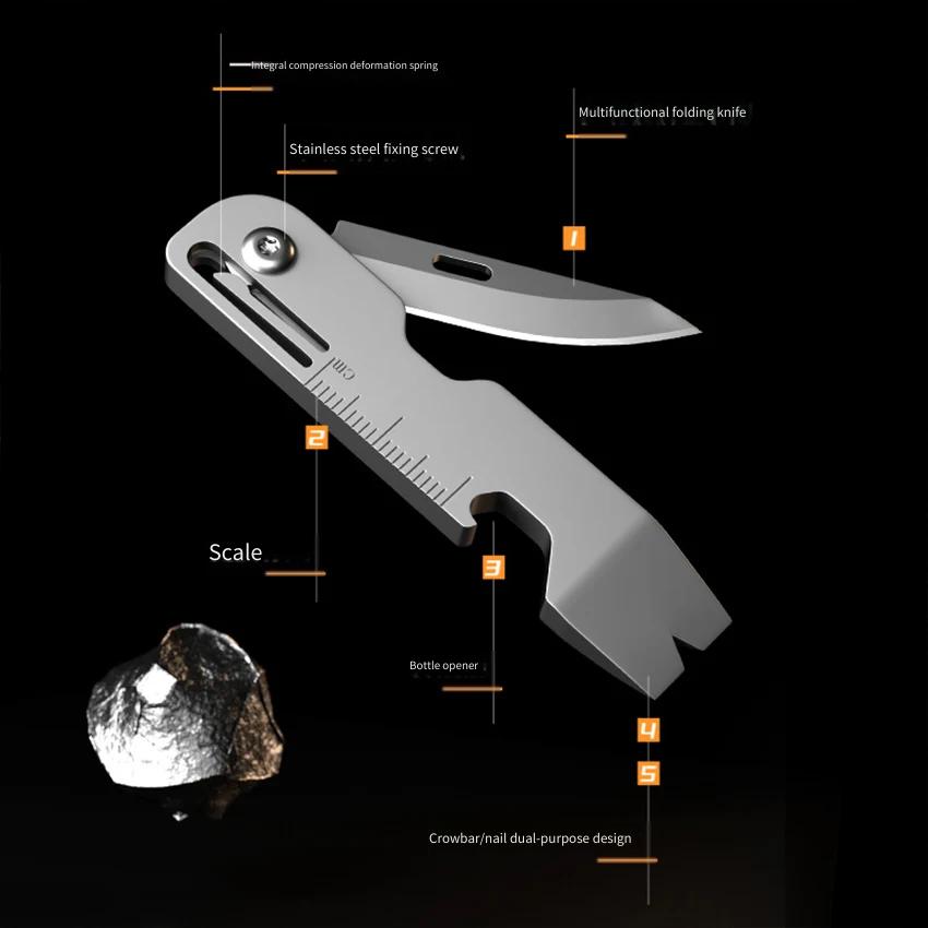 티타늄 합금 다기능 키체인 접이식 나이프 - 개봉용 레 - Keychain Multi Tool 리뷰 및 가격