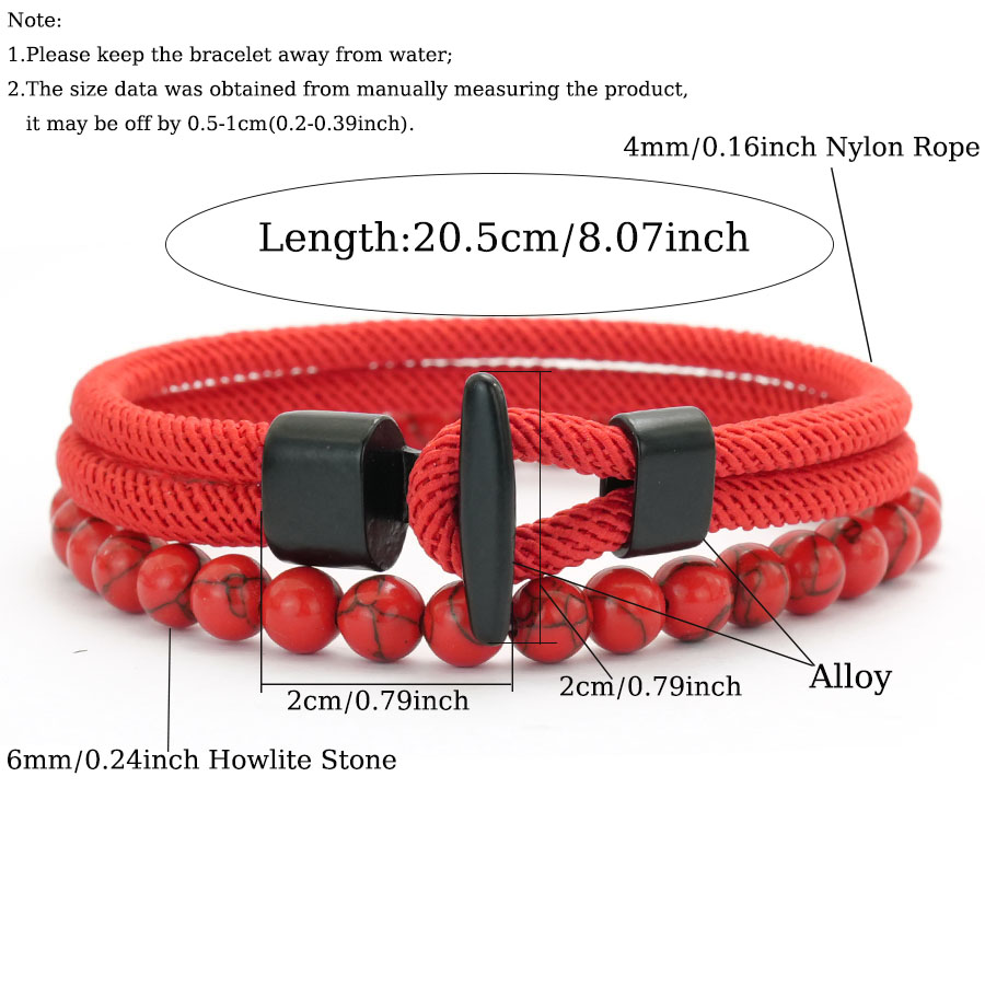 유니크 앵커 2개 세트 남성 팔찌 의류 액세서리 6mm - Men'S Vacation Accessories 리뷰 및 가격