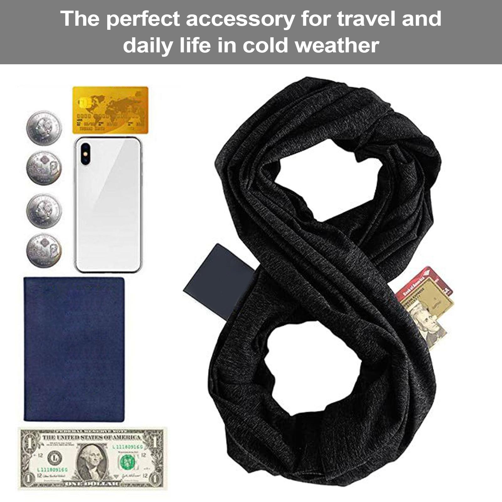 지퍼 포켓이있는 여행 목도리 목 스카프 여성용 경량 목 - Men'S Vacation Accessories 리뷰 및 가격