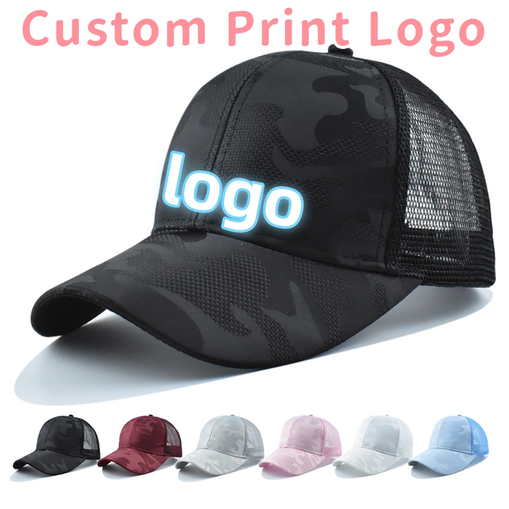 맞춤형 로고 인쇄 여름 통기성 메쉬 위장 썬햇 야구 모 - Hat Snapback Cap 리뷰 및 가격