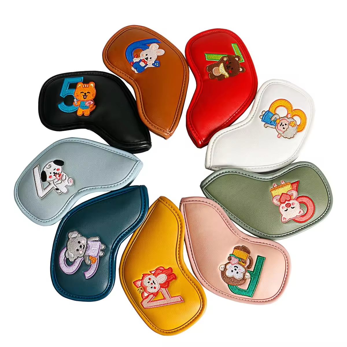 9Pcs 귀여운 만화 동물 골프 아이언 헤드 커버, P - Men'S Accessories Golf 리뷰 및 가격